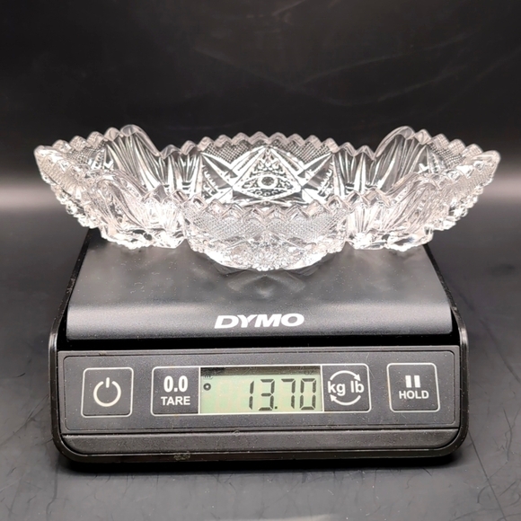 Vintage EAPG Imperial Glass Nucut Pattern #564 Oblong Pressed Glass Relish Dish - Picture 9 of 14